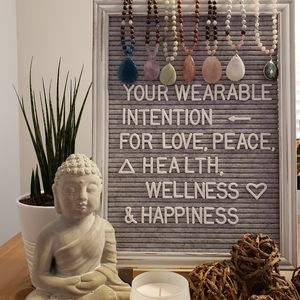 Handmade Sandalwood & Gem 108 Bead Mala Necklaces